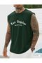 Los Angeles Enjoy Life Printed Zero Sleeve Men's Basic Sleeveless Sportsman Singlet - 2