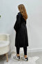 Women's Balloon Sleeve Unlined Belted Coat - Black - 4