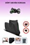 Black Rear Bag Lock Incompatible Falcon Fr-250 Compatible Motorcycle Tarpaulin, 4 Seasons