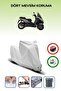 Grey Lock Compatible Piaggio Mp3 300 Compatible Motorcycle Tarpaulin Waterproof