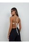 Women's Lace-Like Knit Tie-Up Stone Brode Crop Blouse 24S50030 - 3