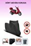 Black Rear Bag Lock Incompatible with Kymco Like 200I Compatible Motorcycle Tarpaulin, 4 Seasons