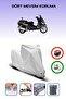 غطاء دراجة نارية متوافق مع Piaggio X Evo 250 باللون الرمادي مقاوم للماء