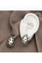Juno silver stainless steel earrings - 2