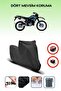 Black Rear Bag Lock Incompatible Yamaha Dt 125 R Compatible Motorcycle Tarpaulin, 4 Seasons