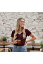 V-Neck Plain Unprinted Soft Fabric Women's T-Shirt - 2