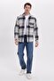 Men's Regular Fit Comfortable Cut Winter Plaid Lumberjack Shirt - 4