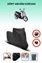 Black Rear Bag Lock Incompatible Bisan Teos 125 Compatible Motorcycle Tarpaulin, 4 Seasons