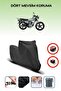 Black Rear Bag Lock Incompatible Kuba Cg150 Compatible Motorcycle Tarpaulin, 4 Seasons