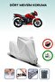 غطاء دراجة نارية متوافق مع TVS Apache RTR 150 باللون الرمادي مقاوم للماء