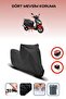 Black Rear Bag Lock Incompatible with Asya Shark 150 Compatible Motorcycle Tarpaulin, 4 Seasons