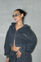 Short Hooded Sweatshirt and Wide Leg Sweatpants Set - 3