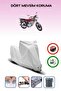 Gray Lock Compatible Kuba Km125-6 Compatible Motorcycle Tarpaulin Waterproof