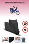 Black Rear Bag Lock Incompatible Bisan Ceylan Compatible Motorcycle Tarpaulin, 4 Seasons