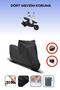 Black Rear Bag Lock Incompatible Rks Rico Compatible Motorcycle Tarpaulin, 4 Seasons