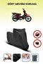 Black Rear Bag Lock Incompatible Kuba Rainbow Compatible Motorcycle Tarpaulin, 4 Seasons