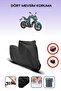 Black Rear Bag Lock Incompatible Cfmoto 450Nk Compatible Motorcycle Tarpaulin, 4 Seasons