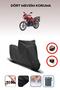 Black Rear Bag Lock Incompatible with Kanuni S125T Compatible Motorcycle Tarpaulin, 4 Seasons