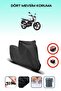 Black Rear Bag Lock Incompatible Kuba Razore 100 Compatible Motorcycle Tarpaulin, 4 Seasons