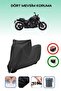غطاء دراجة نارية متوافق مع ياماها Vmax متوافق مع اللون الأسود مقاوم للماء