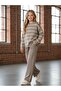 Girls' Knit Sweater Set Bottom, Top Dark Beige 6/14 Years