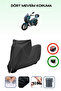 Black Lock Compatible King Motor Arneb 150 Compatible Motorcycle Tarpaulin Waterproof