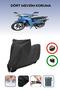 Black Lock Compatible Bisan Shoppy 50 Compatible Motorcycle Tarpaulin Waterproof