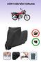 Black Lock Compatible Steel Engine Victory 125 Compatible Motorcycle Tarpaulin Waterproof