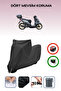Black Lock Compatible Yuki Route 110 Compatible Motorcycle Tarpaulin Waterproof