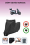 Black Lock Compatible Yuki Gentle 50 Compatible Motorcycle Tarpaulin Waterproof