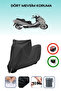 Black Lock Compatible Cfmoto Jet Max Compatible Motorcycle Tarpaulin Waterproof