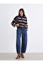 Esvab • Modern & Distinctive Women's Barrel Fit Jeans with Belted Waist