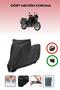 Black Lock Compatible Aprilia Caponord 1000 Etv Abs Compatible Motorcycle Tarpaulin Waterproof