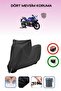 Black Rear Bag and Lock Compatible Motorcycle Tarpaulin for Yamaha R25 Tr54 Edition, Safe