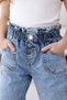 Girls' Elastic Waist Comfortable Fit Casual Denim Pants - 3