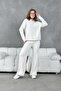 Women's Polo Neck Oversized Sweater Pants Knitwear Bottom-Top Set - 7