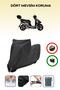 Black Lock Compatible Yuki Jj125T-15 Active Compatible Motorcycle Tarpaulin Waterproof