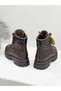 D25Kb-4250 Genuine Leather Boots with Zipper Detail - 5