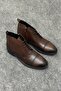 Brown Leather Men's Boots - Men's Leather Boots with Laces and Zippers