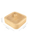 Set of 2 Bamboo Snack Bowls with Lids - Coffee Side Serving Bowl Presentation Bowl Breakfast Bamboo Bowl - 7