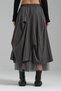 Women's Long Skirt with Tulle Fabric Detail and Elastic Waist Design - 4