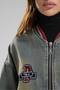 Women's Denim Fabric Quilted Lining Inside with Back Print Detail Design Jacket Coat - 8