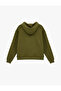 Long Sleeve Pocketed Hooded Oversized Sweatshirt - 4