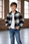 Boy's Lumberjack Shirt Checked Black and White Color 8/12 Years