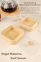 Set of 2 Bamboo Snack Bowls with Lids - Coffee Side Serving Bowl Presentation Bowl Breakfast Bamboo Bowl - 4