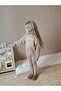 Girl's Cotton Sweatshirt Leggings Two-Piece Set Beige - 4