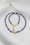 Amethyst Pointed Natural Stone Pendant - 2