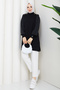 Women's Shoulder Pad Sleeve Silk Cupra Mercerized Knitwear Tunic - 3