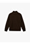 Regular Fit Long Sleeve Basic Half Zip Sweatshirt - 4