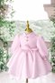 Special Design Pink Long Sleeve Christmas Model Girls' Formal Dress